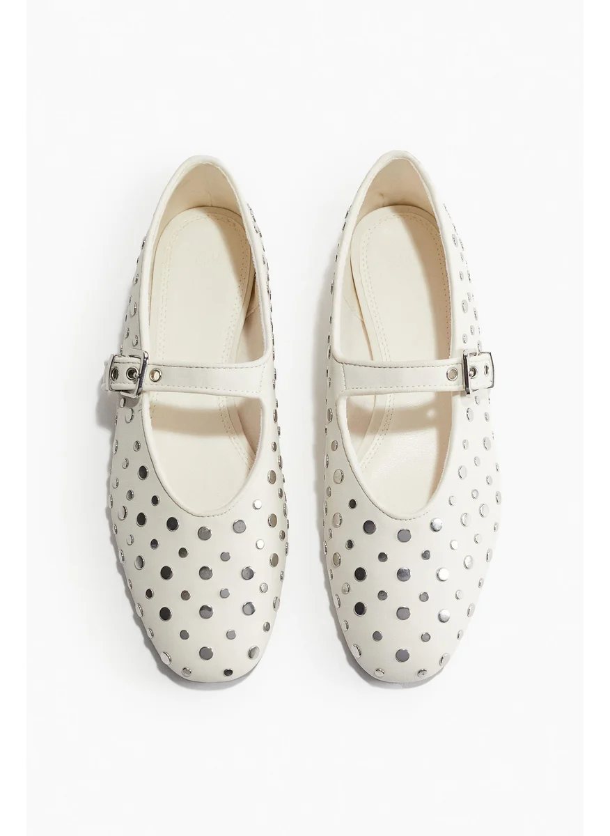 H&M Studded Mary Jane Ballet Pumps