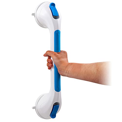 TAILI Shower Grab Bar Suction Grab Bars for Bathtubs and Showers, Heavy Duty Bath Handle Removable Bath Handrails for Seniors and Elderly, Bathroom Safety Grip No Drilling Waterproof,Blue - Image 1