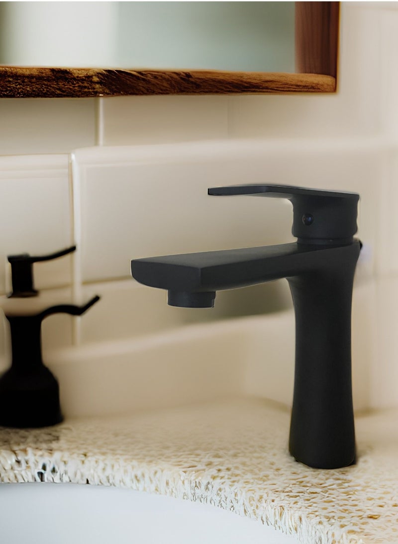 Hot and Cold Bathroom Sink Mixer Made of Zinc Alloy  Anti Rust  With 60 cm Water Hoses - Image 5