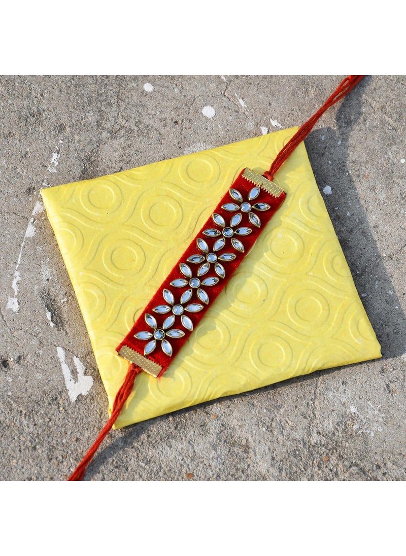 Saugat Traders Saugat Traders Designer Rakhi Combo Pack of 3 with Raksha Bandhan Greeting Card -Rakhi for Brother - Designer Lumba Rakhi for Bhabhi - Cartoon Rakhi for Kids - Roli Chawal Chopra  - Image 4