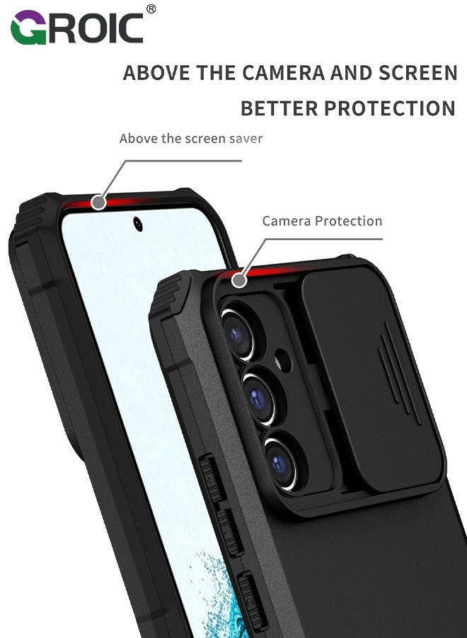 GROIC For Samsung Galaxy S24 Plus 6.6 Inch Case with HD Screen Protector, Build in  Kickstand and Slide Camera Protective Cover, Protective Case for Galaxy S24 Plus 6.6 Inch Case - Image 2