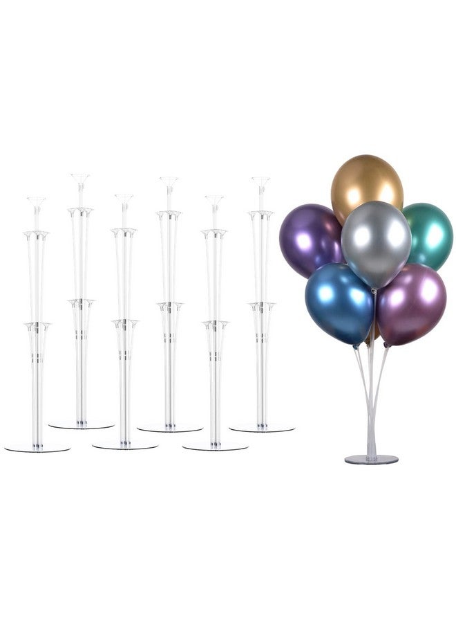 LANGXUN 28" Height Table Balloon Stand Kit for Birthday Party Wedding Decorations, Balloons Arch Kit for Graduation Party and Christmas Balloon Decorations (6 Pack) - Image 1