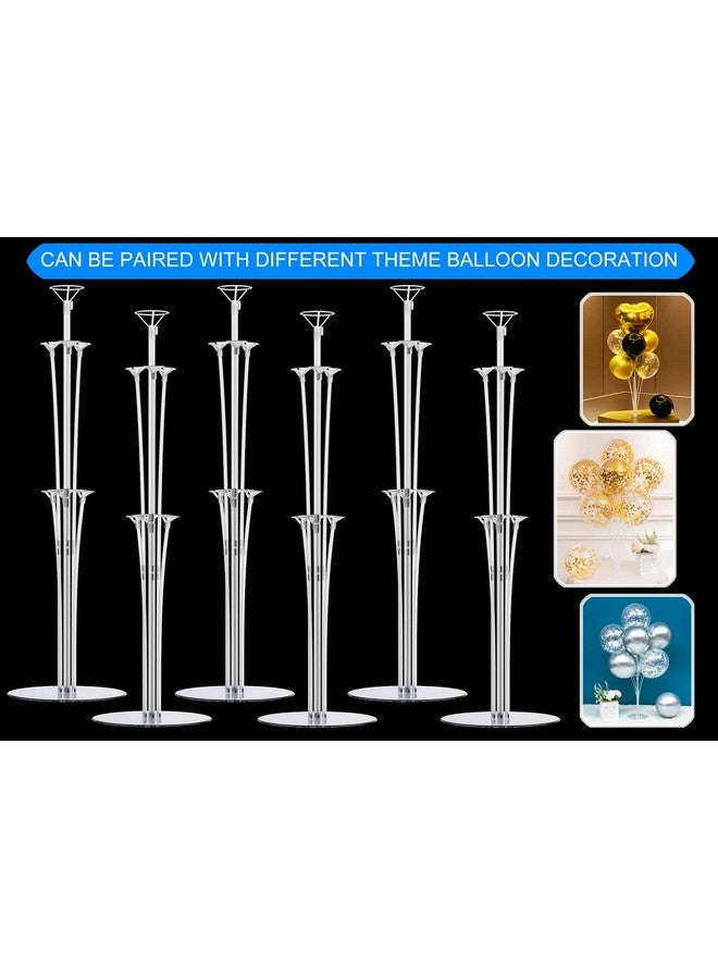 LANGXUN 28" Height Table Balloon Stand Kit for Birthday Party Wedding Decorations, Balloons Arch Kit for Graduation Party and Christmas Balloon Decorations (6 Pack) - Image 2