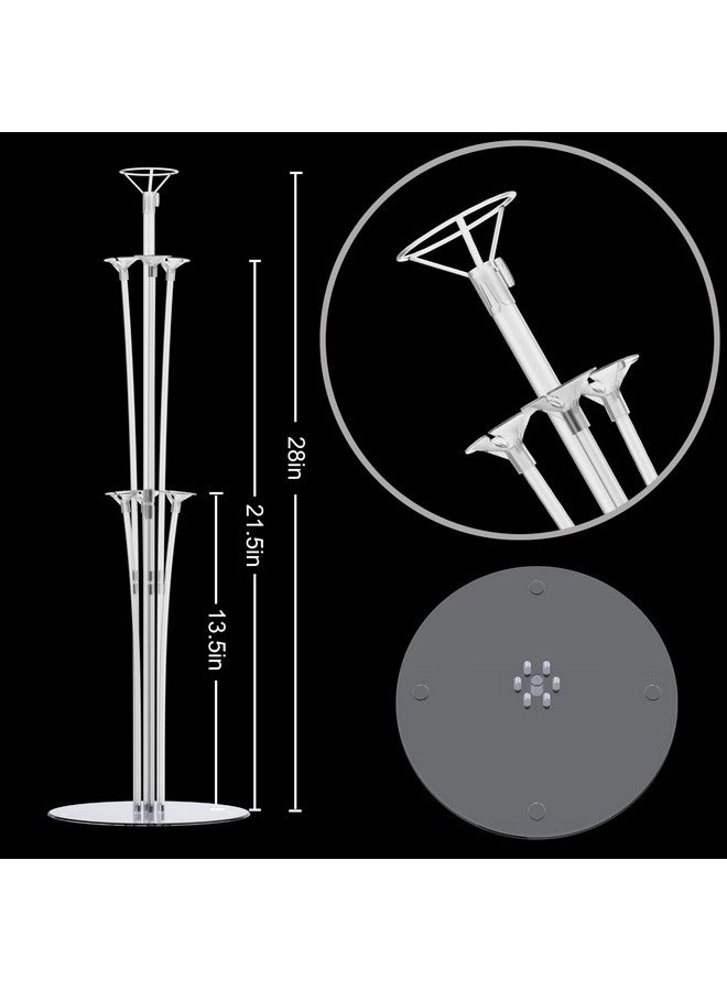 LANGXUN 28" Height Table Balloon Stand Kit for Birthday Party Wedding Decorations, Balloons Arch Kit for Graduation Party and Christmas Balloon Decorations (6 Pack) - Image 4