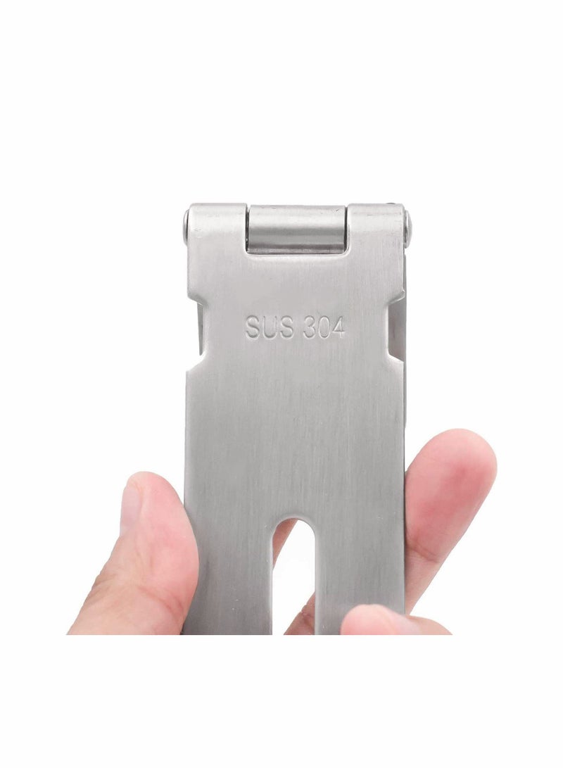 Padlock Hasp, Stainless Steel Security Door Clasp Hasp Lock Latch, Suitable for Room Door Locks, Garden Door Locks 2mm Extra Thick Door Gate Bolt... - Image 3