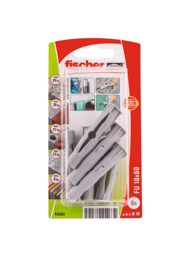 Fischer Universal Plug FU 10 x 60 Pack 6Pcs