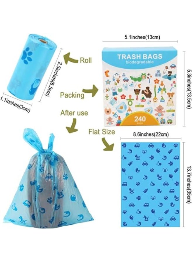 Value Pack Diaper Bag Refills,Biodegradable baby diaper bag， 240 Count，Complimentary trash bag dispenser - Image 5