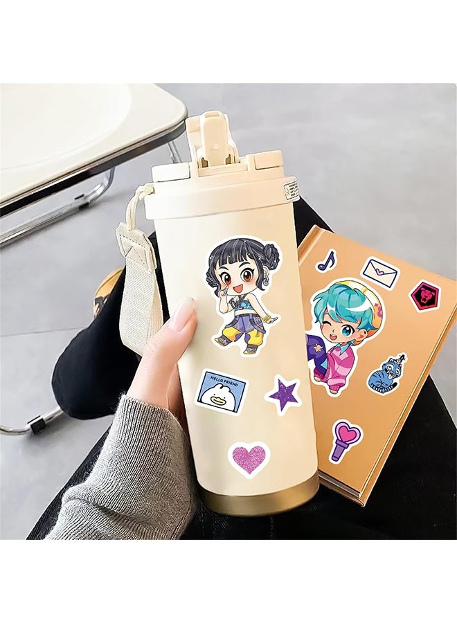 ٢٤ ورقة ملصقات "اصنع وجهك بنفسك" من فيلم "صائدو الشياطين" (مقاس ٥٫٨ × ٤٫٤ بوصة) للمراهقين، اصنع بنفسك ملصقات شخصيات من ٨ تصاميم مختلفة، مثالية لحفلات أعياد الميلاد والمناسبات الخاصة. - Image 4