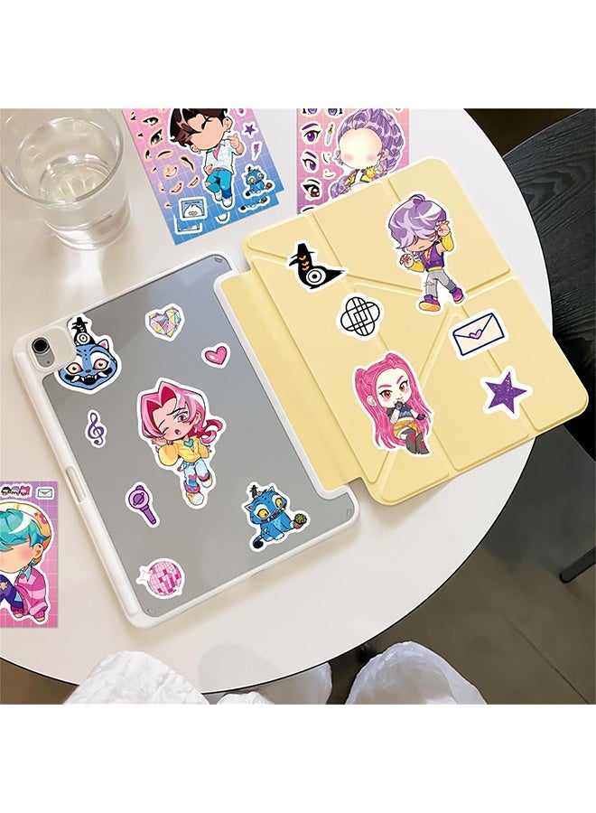 ٢٤ ورقة ملصقات "اصنع وجهك بنفسك" من فيلم "صائدو الشياطين" (مقاس ٥٫٨ × ٤٫٤ بوصة) للمراهقين، اصنع بنفسك ملصقات شخصيات من ٨ تصاميم مختلفة، مثالية لحفلات أعياد الميلاد والمناسبات الخاصة. - Image 5