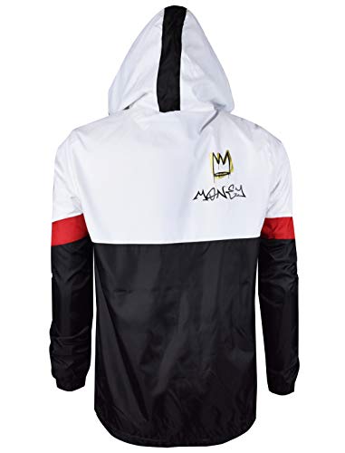 SCREENSHOTBRAND-S51801 Color Block Lightweight Graffiti Print Windbreaker Jacket-Black-Medium - Image 4