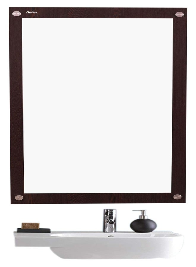 Captiver مرايا حمام بدون إطار مثبتة على الحائط من الخشب المصنّع من كابتيفير (50 × 40 سم، لون ونجي) - Image 2