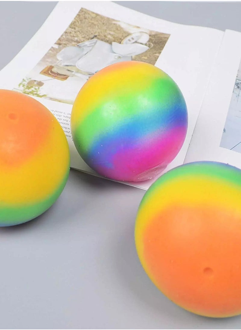 Generic 1pc Rainbow Ball Shaped Squeeze Toy  - Image 1