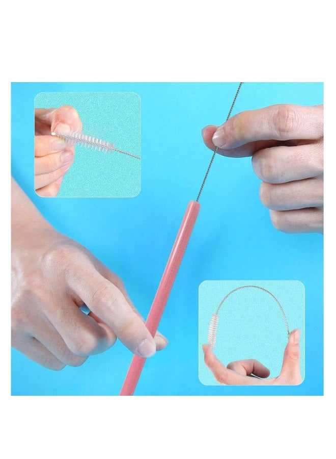 أغطية برطمان ميسون مع فتحة للش straw/قراطيس بلاستيكية/سدادات سيليكون/خواتم سيليكون/فرشاة تنظيف، أغطية تعليب بلاستيكية خالية من BPA، رائعة للشرب وتخزين الطعام (مجموعة 26) - Image 4