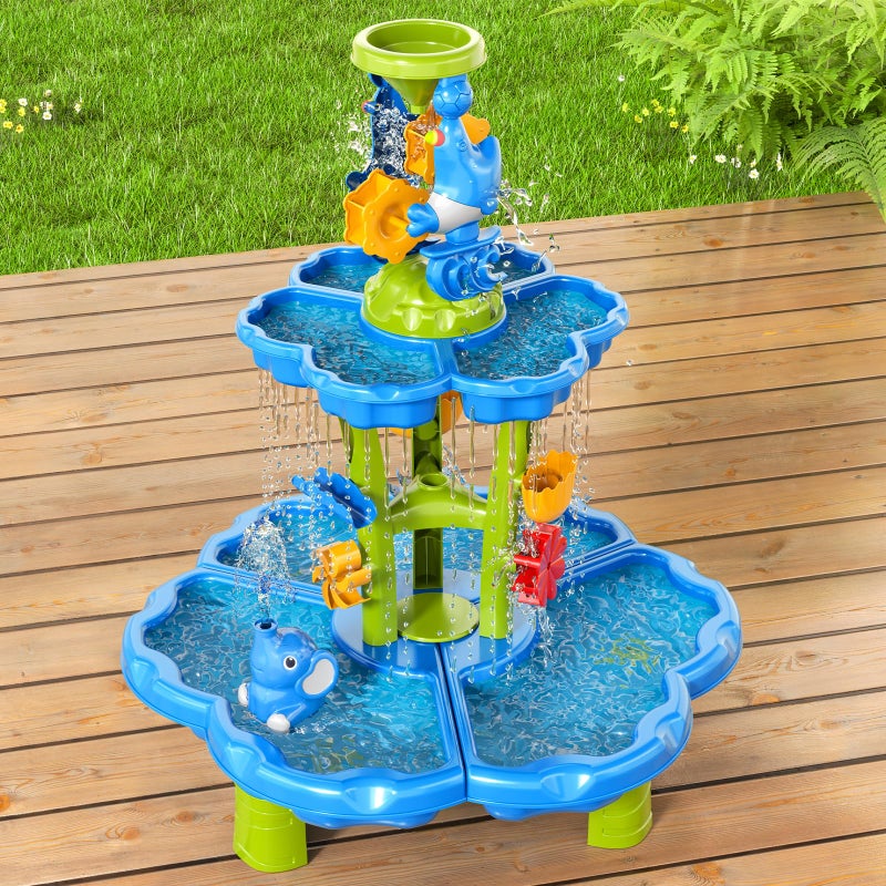 WATUDOU 3 in 1 Flower Shape Water Table with Pump for Toddler Kids Ages 3-5 4-8, Summer Outdoor Toys Kids Beach Toys Water Play Sensory Table, Birthday Party Gifts for Toddler Boys Girls Ages 3 4 5 6 7 8 - Image 5