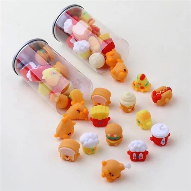 SAMVARDHAN 12 Pcs Food Mini Erasers for Kids,Stylish Eraser, Rubber Pencil Eraser, Return Gift, Stationary Set for Kids Boys & Girls(Pack of 1) - Image 5