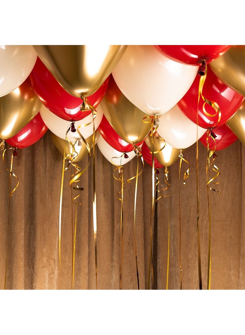 Elegance Ceiling Balloon Kit Beige Gold Burgundy 30cm 30-Pack