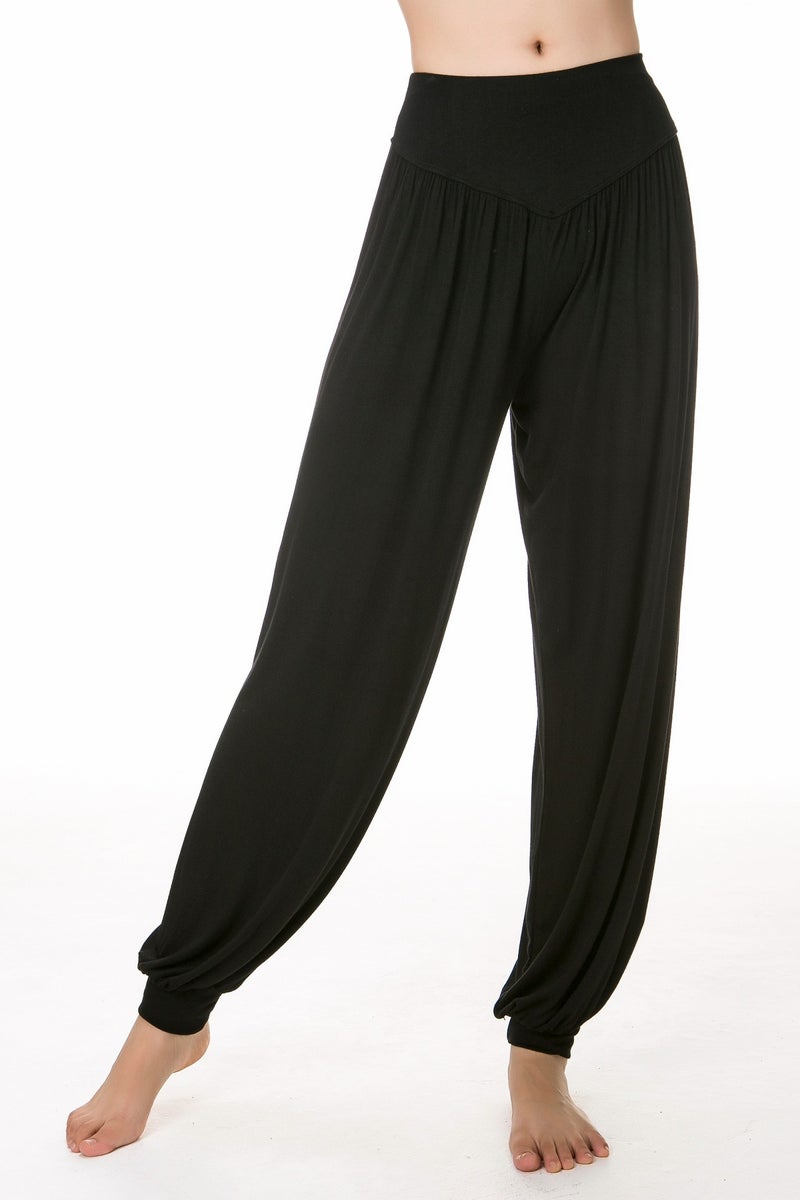 Qi Ta Women's Modal Yoga Pants Loose Dance Pants Bloomers Casual Long Pants Breathable - Image 1