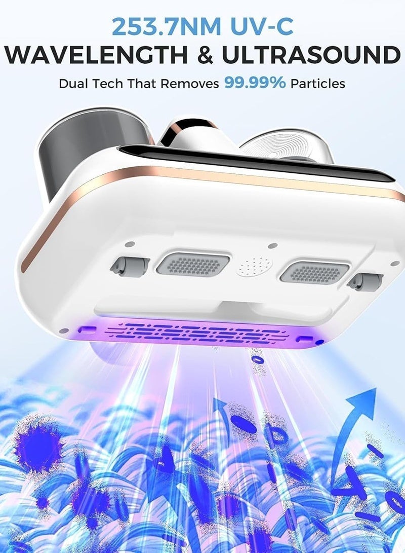 ACHAS Bed Vacuum Cleaner - Cordless Dust Mite Cleaner, Powered by 253.7nm UV-C Light & ultrasonic Technology, 16Kpa Strong Suction, Low Noise, Versatile Handheld Vacuums for Bed, Pet Hair, Sofa - Image 2