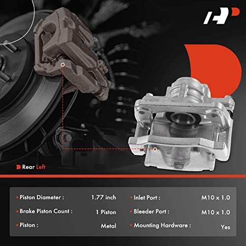 A-Premium Disc Brake Caliper Assembly with Bracket Compatible with Select Chevy and Pontiac Models - Caprice 2012-2016, SS 2014, G8 2008-2009, Sedan - Rear Left Driver Side - Image 2