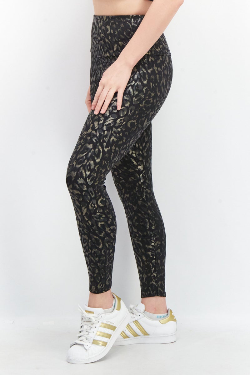 Onzie Women Full Length Allover Leggings, Black - Image 3