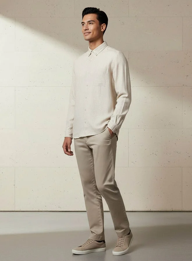 سبلاش فيڤ Men Regular Fit Collared Long Sleeves Shirt