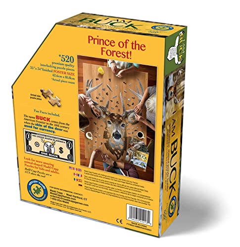 Madd Capp Puzzles - I AM Buck - 550 Pieces - Animal Shaped Jigsaw Puzzle - Image 3