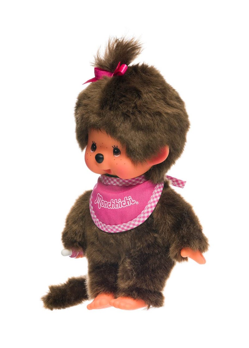 Monchhichi Classic Girl Pink Bib 20 cm - Image 3
