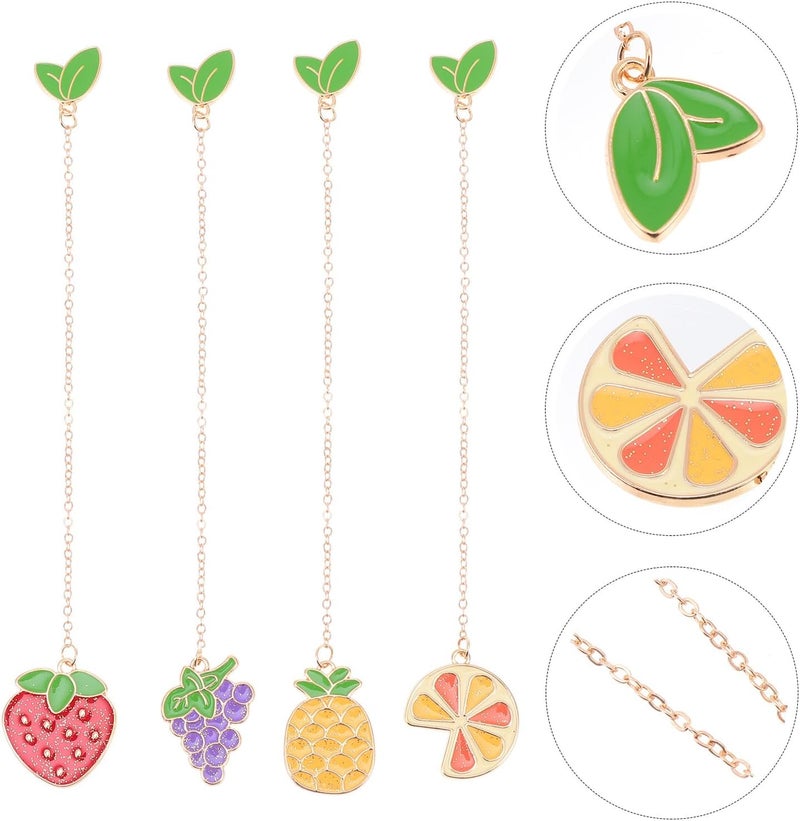 Metal Bookmarks for Students Creative Cartoon Fruit Pendants Lightweight Reading Bookmarks for School Gift for Readers and Writers - Image 5