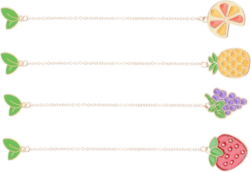 Metal Bookmarks for Students Creative Cartoon Fruit Pendants Lightweight Reading Bookmarks for School Gift for Readers and Writers - Image 1