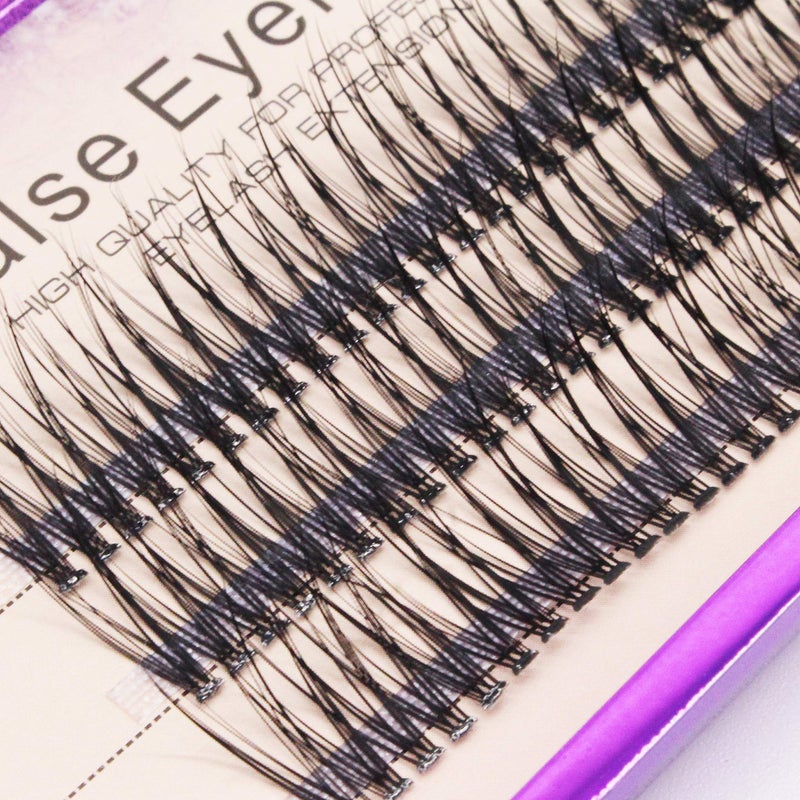 Bodermincer 12D Fishtail Lash Clusters D Curl 120pcs Natural Wispy Eyelashes Extensions (14mm) - Image 4