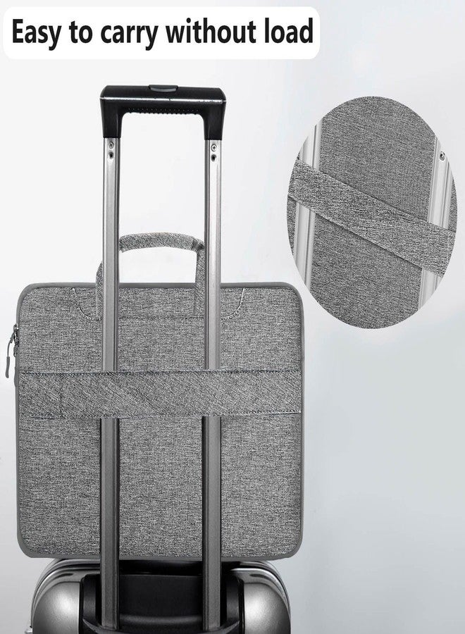 Hseok Laptop Shoulder Bag 13 13.3 14 Inch Case Compatible with MacBook Pro/Neo 14" M5/M4/M3/M2/M1,Mac Air/pro/Neo 13" and Most 13 13.3 14 Notebooks,Spill-Resistant Briefcase,Dark Gray & Gray - Image 5