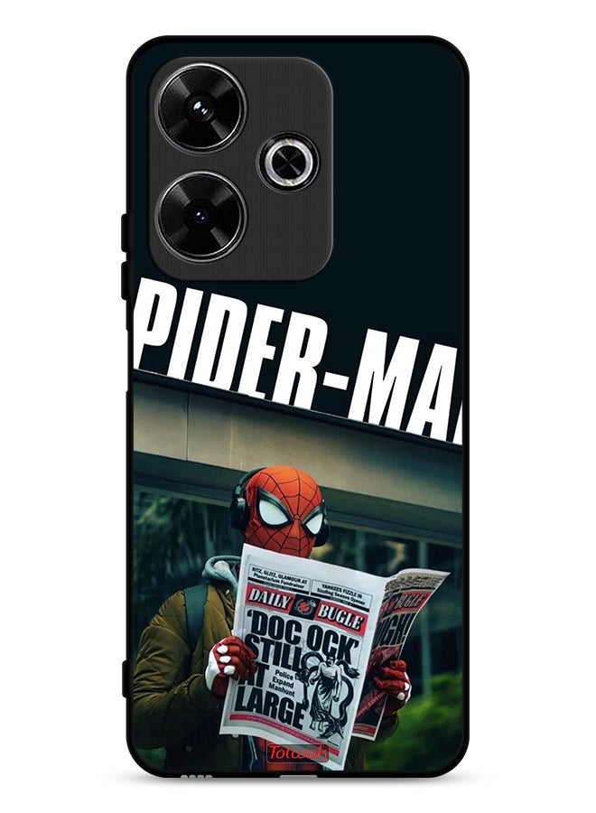 Tolwak Xiaomi Redmi 13 4G Protective Case Cover Spiderman Reading Newspaper - Image 1