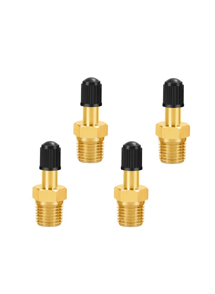 GNAFOTU 1/4" NPT Tank Valve,4Pcs Brass Tank Valve with 1/4''NPT Male Threads for Air Compressor and Tanks Maintenance - Image 1