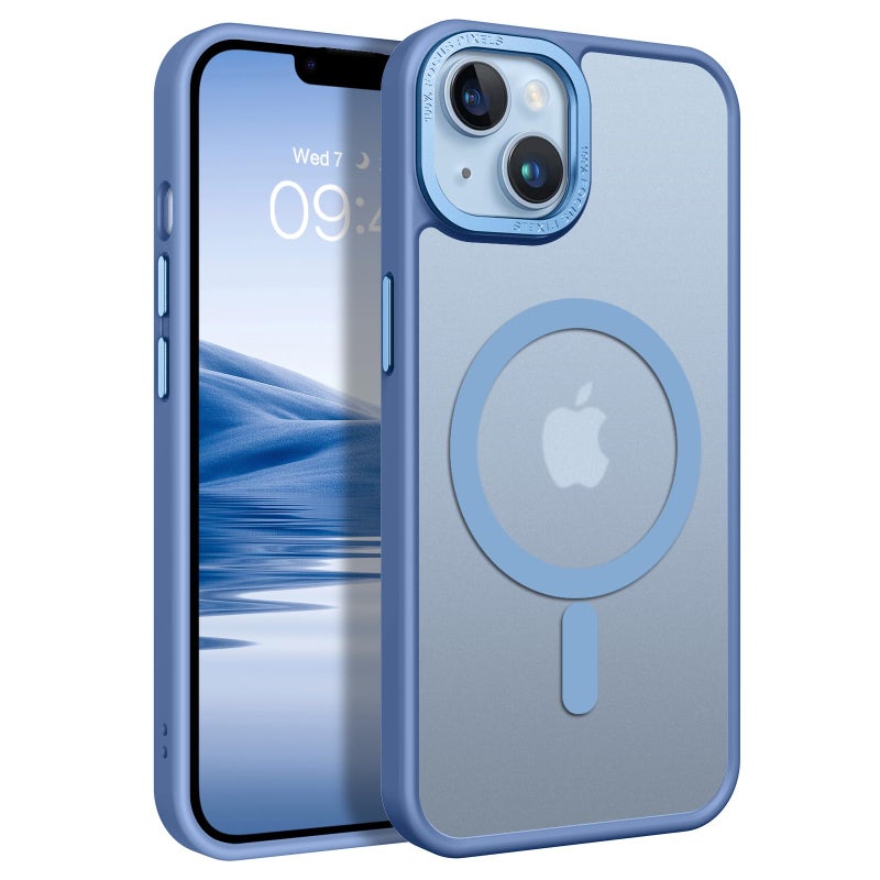 BENTOBEN Magnetic for iPhone 13 Case iPhone 14 Case Compatible with Magsafe Translucent Matte Phone Case iPhone 1314 Slim Shockproof Women Men Protective Cover for iPhone 1314 61 Blue - Image 2