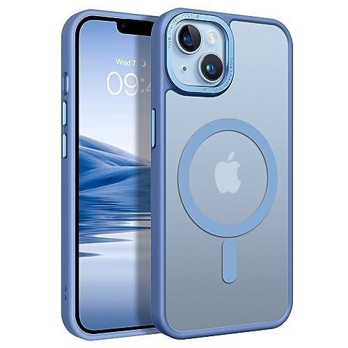 BENTOBEN Magnetic for iPhone 13 Case iPhone 14 Case Compatible with Magsafe Translucent Matte Phone Case iPhone 1314 Slim Shockproof Women Men Protective Cover for iPhone 1314 61 Blue - Image 1