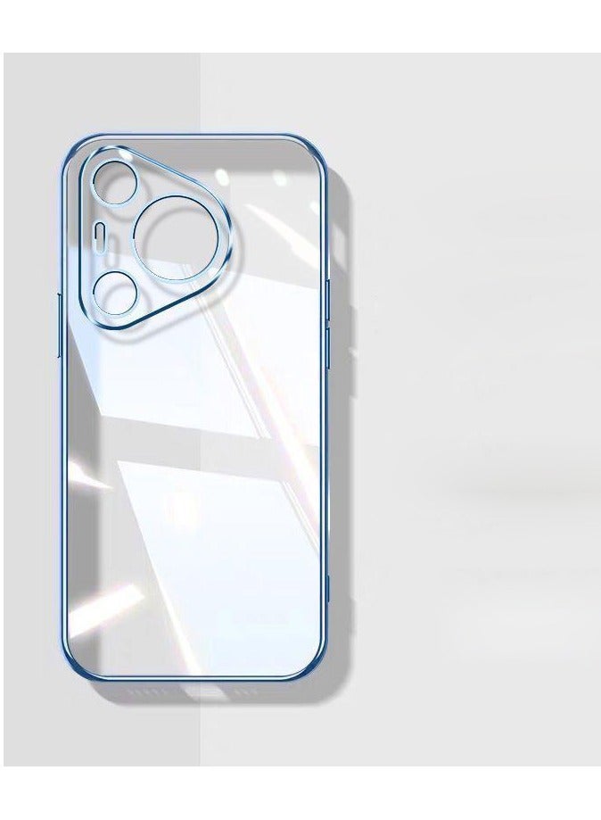 general Case Compatible with Huawei Pura 80 Pro, Clear Soft TPU Gel - HD Transparent Plated  Anti-Fingerprint Cove - Image 1