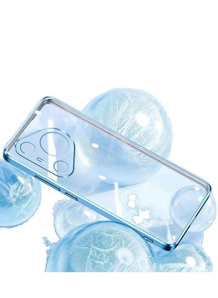 general Case Compatible with Huawei Pura 80 Pro, Clear Soft TPU Gel - HD Transparent Plated  Anti-Fingerprint Cove - Image 2