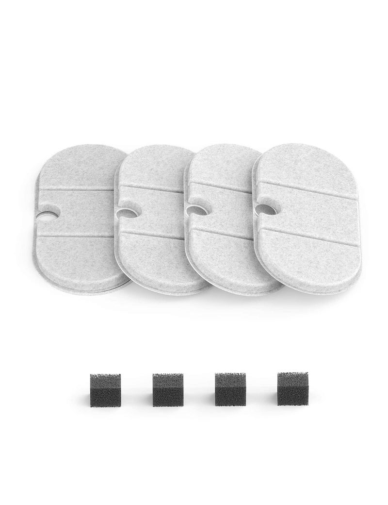 PETLIBRO 4 Packs Replacement Filters for Capsule Cat Water Fountain PLWF002, 2 Months Set of Replacement Filters for Ultra Quiet Pet Water Fountain - Image 1