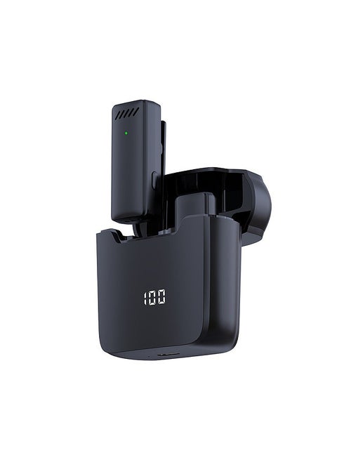 Mini Wireless Lavalier Microphone for Mobile Phone 360° Omnidirectional Lapel Mic Noise Reduction Compatible with Type-C Android Smartphone Tablet