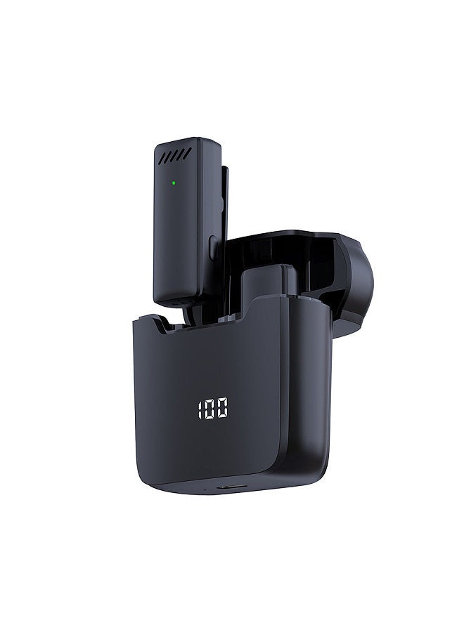 Mini Wireless Lavalier Microphone for Mobile Phone 360° Omnidirectional Lapel Mic Noise Reduction Compatible with Type-C Android Smartphone Tablet