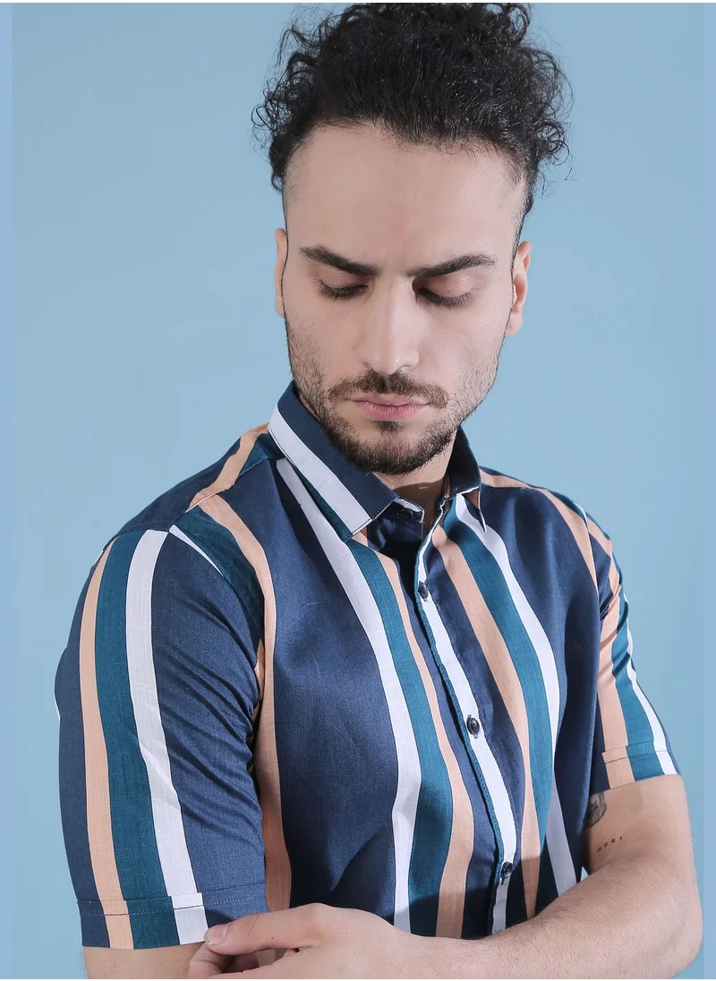 Campus Sutra Striped Shirt