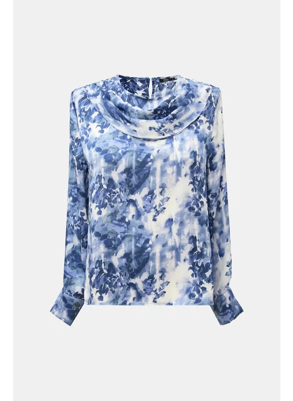 Tenda Printed blouse decorated with a scarf