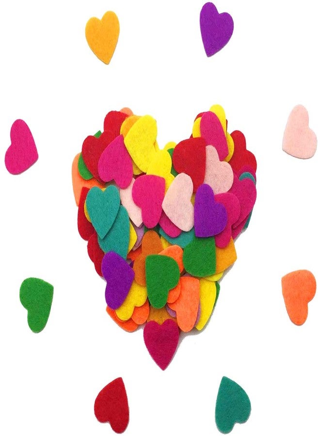 Hyamass 300pcs Multicolor Mini Felt Flower, Heart & Star Embellishments | Non-Fraying Craft Supplies for DIY Decorations, Scrapbooking, Home Decor (Assorted Colors) - Image 5