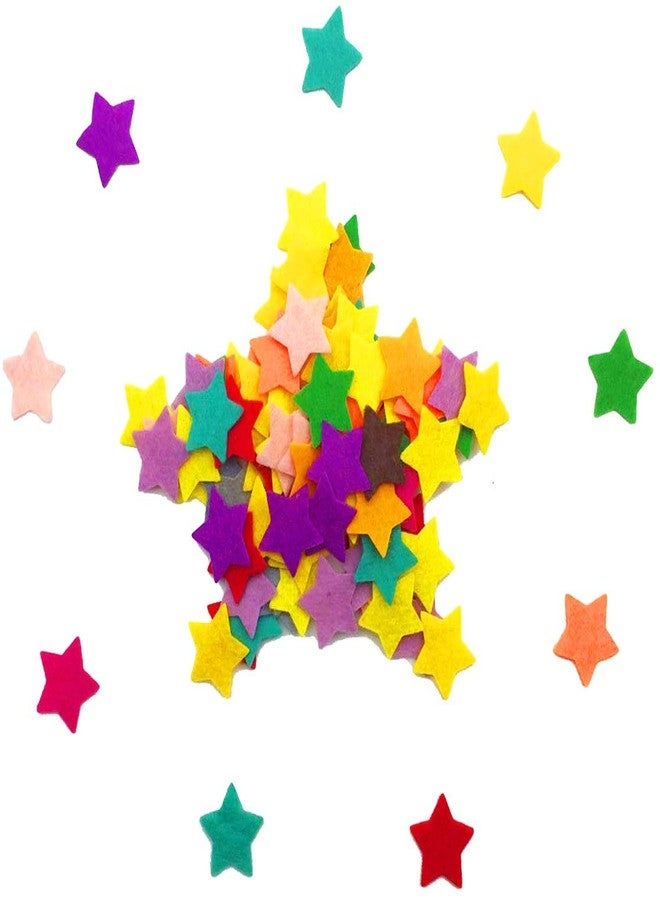 Hyamass 300pcs Multicolor Mini Felt Flower, Heart & Star Embellishments | Non-Fraying Craft Supplies for DIY Decorations, Scrapbooking, Home Decor (Assorted Colors) - Image 4