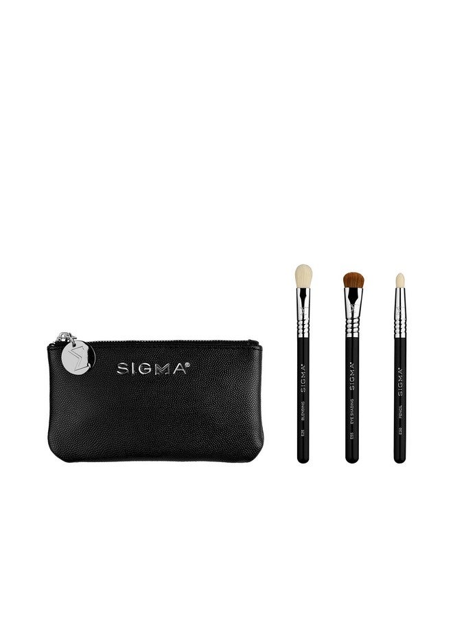 Sigma Beauty Sigma Beauty Glam 'N Go Mini Eye Brush Set, 3 Brushes and Beauty Bag - Image 1