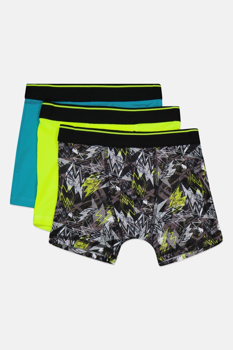 PARKER Kids Boy 3 Pack Boxers, Lime  - Image 1