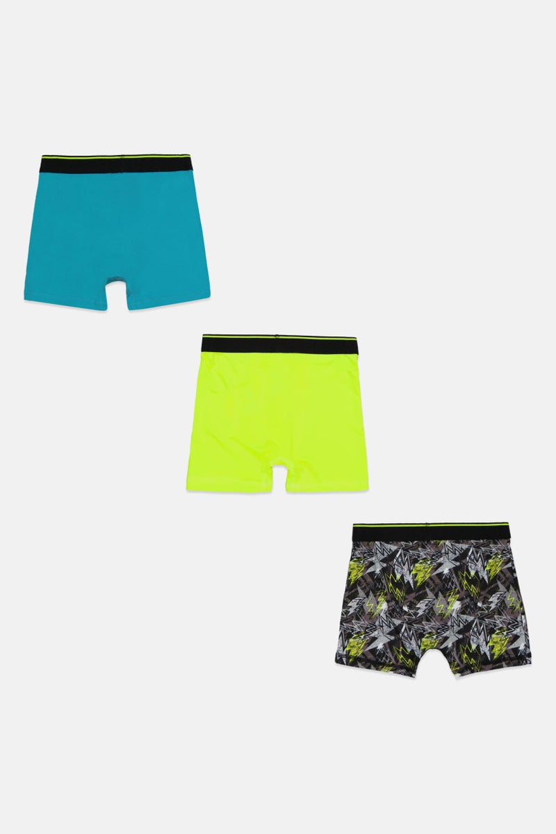 PARKER Kids Boy 3 Pack Boxers, Lime  - Image 2