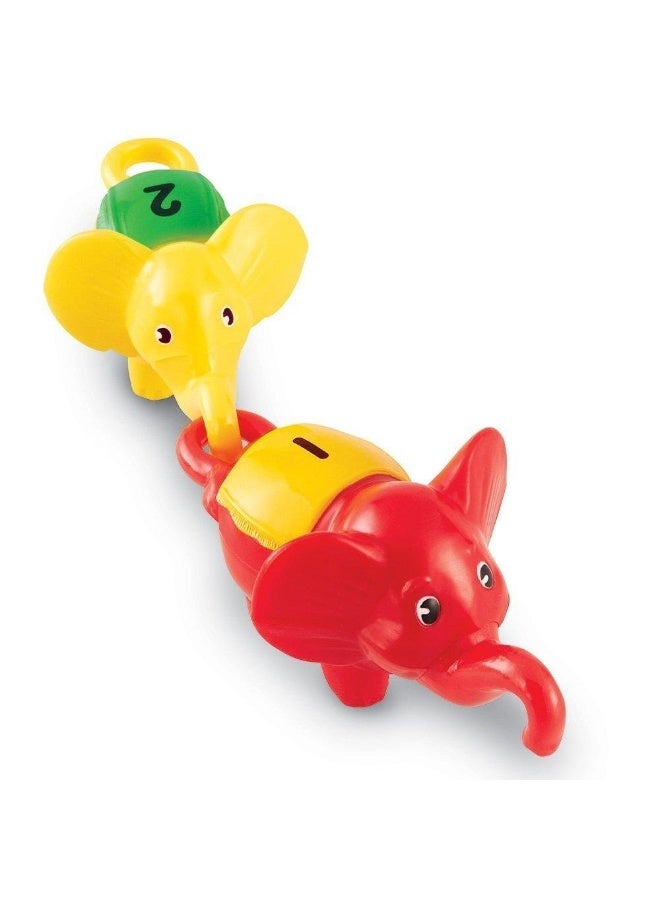 ليرننج ريسورسز موارد التعلم Snap 'n' Learn Counting Elephants، مجموعة من 10 فيلة تعليمية مترابطة للتعرف على الأرقام والألوان، لعبة المهارات الحركية الدقيقة للأطفال الصغار، من عمر سنتين فما فوق - Image 5