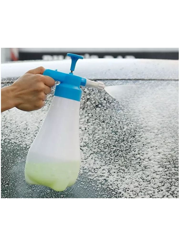 بخاخ مضخة يدوية للسيارة ، زجاجة بخاخ فوهة رغوية للتنظيف المتين للغسيل التلقائي للسيارة والسيارات والمنزل ، 1.8 لتر بخاخ تنظيف السيارة عالي الضغط - Image 1