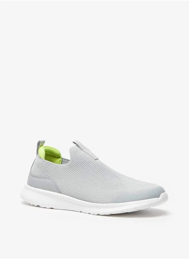 شو اكسبرس Boys Textured Slip-On Walking Shoes with Pull Tabs